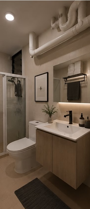 Equinox Atelier ensuite bathroom with walk-in shower and floating vanity